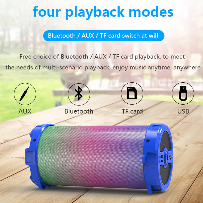 China Portable Bluetooth Speaker factory cylinder woofer cool  MW-198B