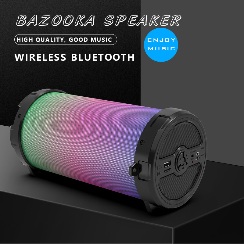 China Portable Bluetooth Speaker factory cylinder woofer cool  MW-198B