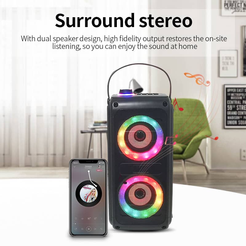 Wireless Karaoke Speaker with Strong Bass and Dynamic Sound for Party MW-598